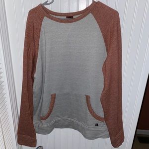 long sleeve color block crew neck sweatshirt